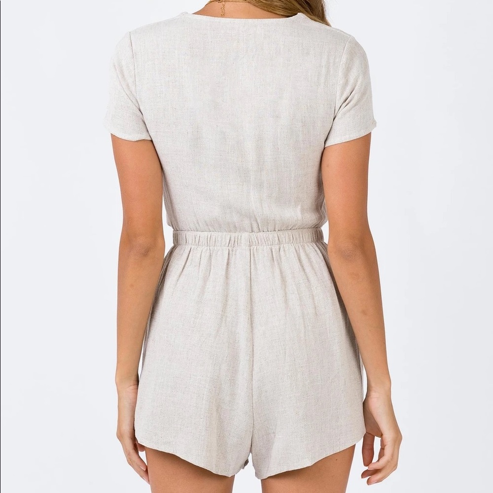 Princess Polly Ragner Romper Beige - Picture 2 of 6